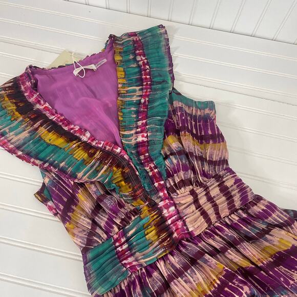 NWT Ramy Brook Mulco Harrison V-Neck Midi Dress Shirtail Designer Size S - Picture 4 of 9